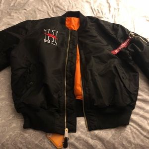 Alpha Black Bomber Jacket Sz XXL
